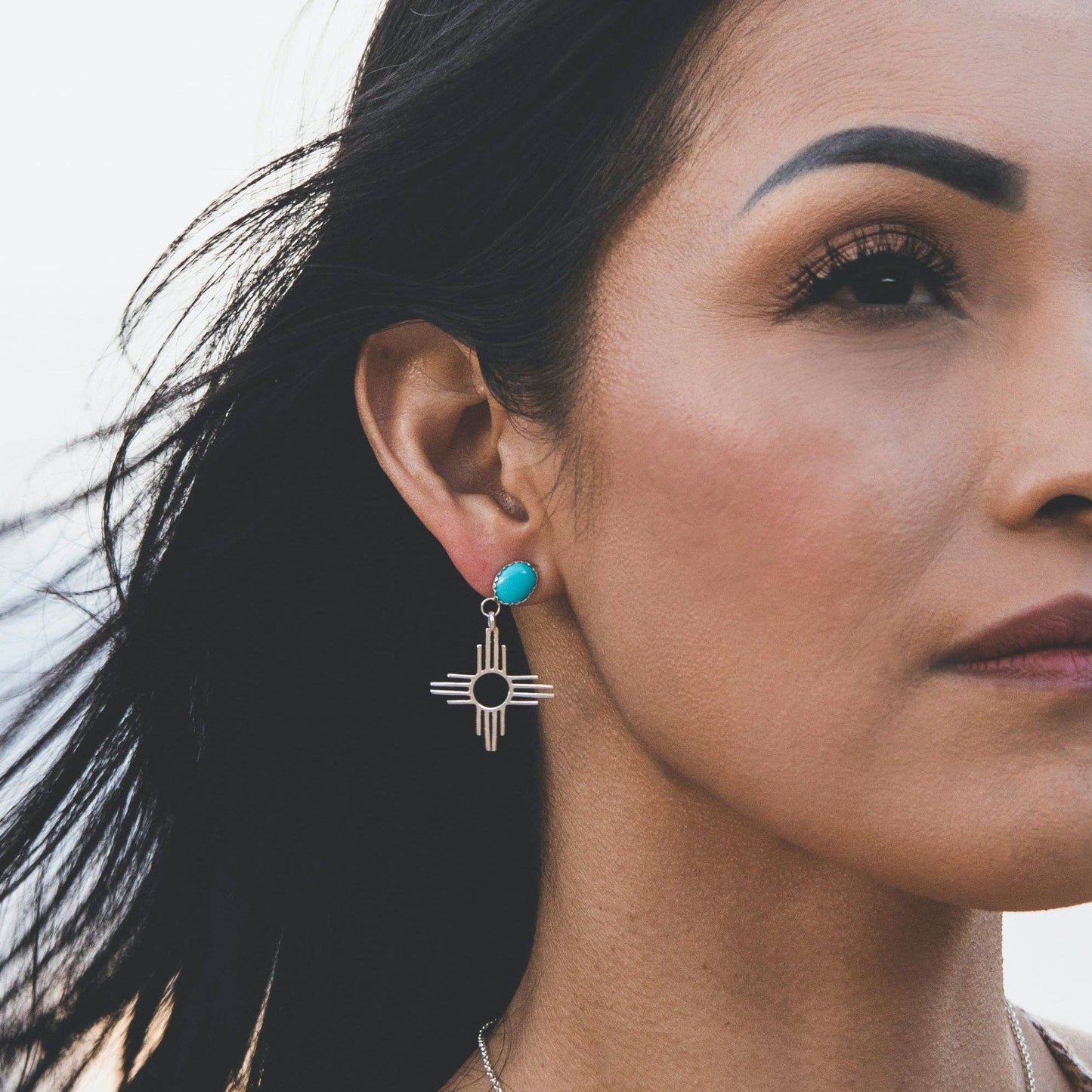 Enchantment: Turquoise Zia Earrings