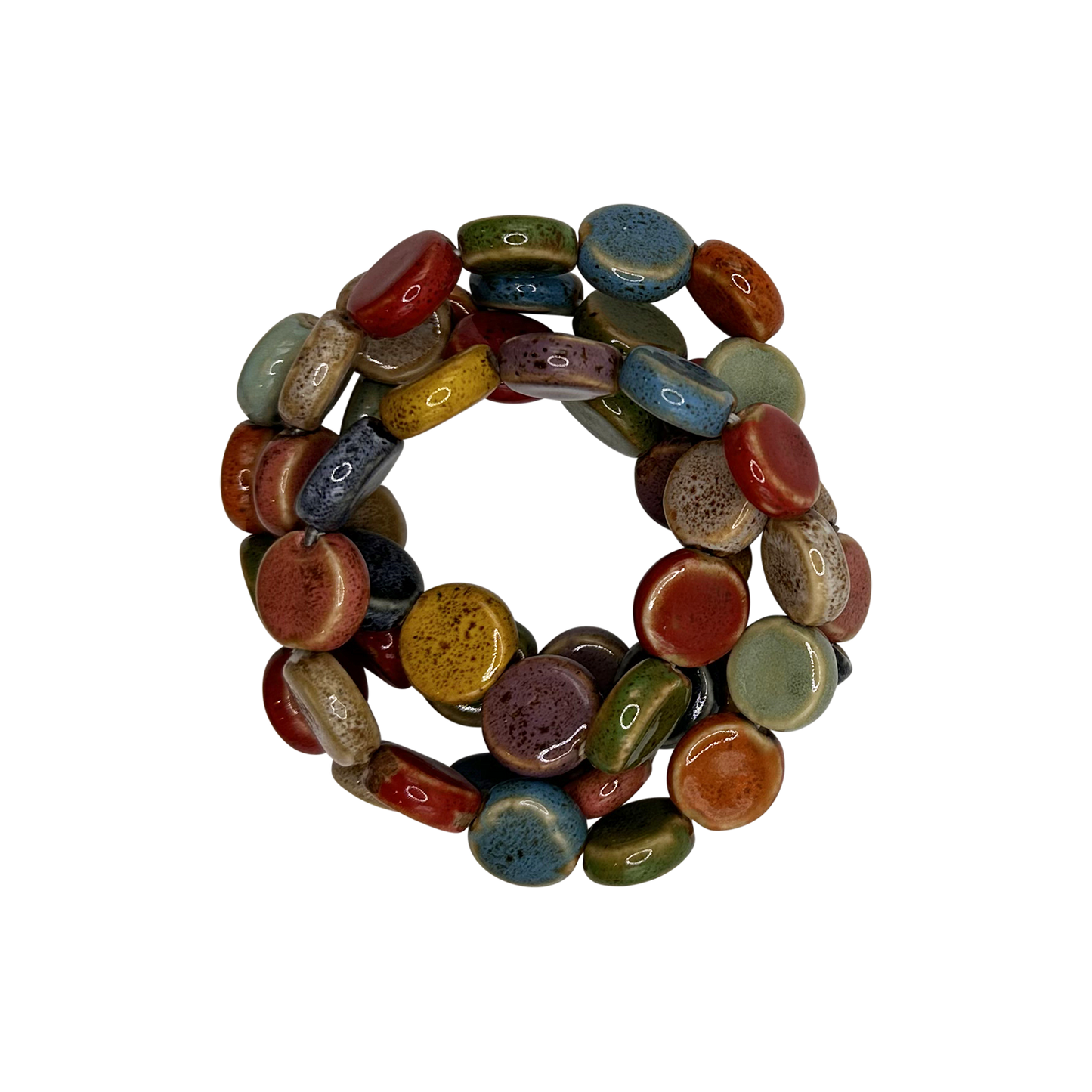 Solid and *NEW* Multi-Color Clay Beaded Stretch Bracelets