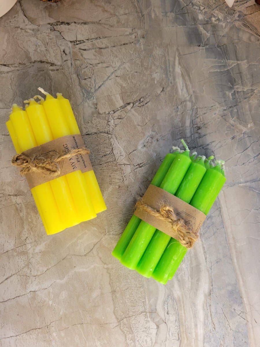 Set of 10 mini Candles 4" chime unscented Home Decor