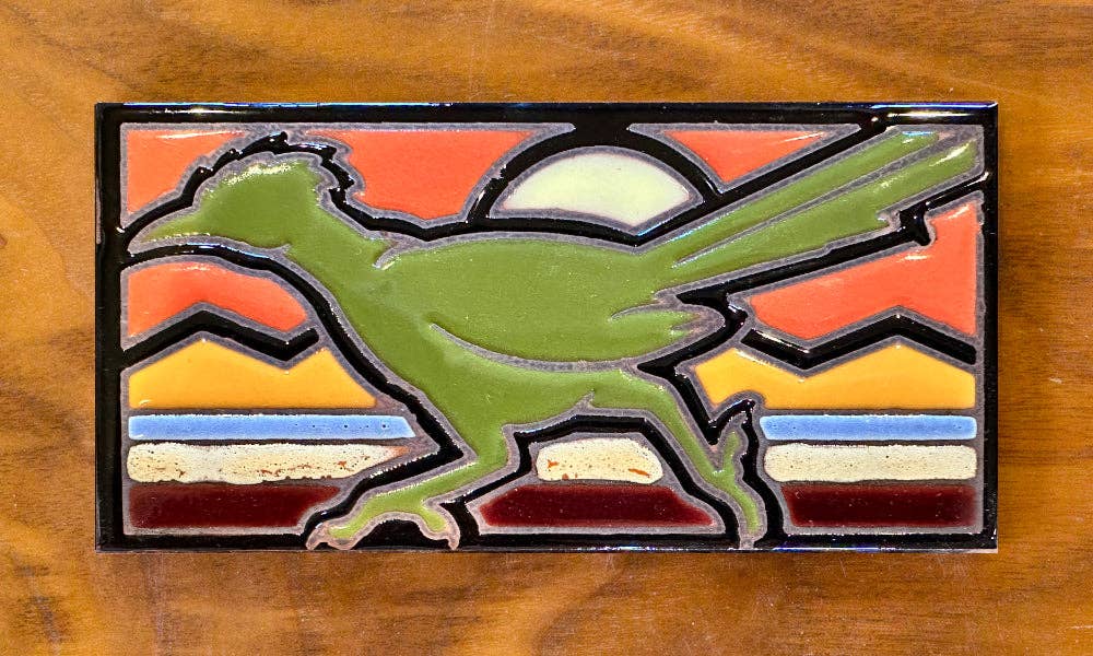 Retro Roadrunner Art Tile