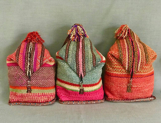 Handwoven Sling Back Pack with Zip Top